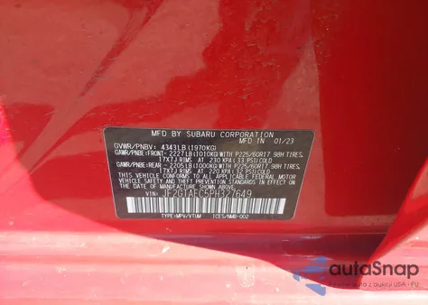 2023 Subaru Crosstrek Premium from USA, damaged, VIN JF2GTAEC5PH327649